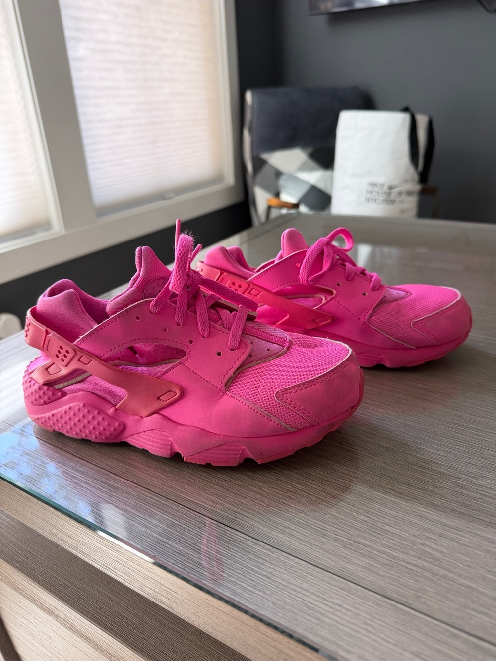 Nike Bright Pink Lace-Up Sneakers